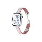 Розовый - Круглый - Ласточкин хвост - Зернистая кожа - Личи - Магнитный - Складной - Ремень