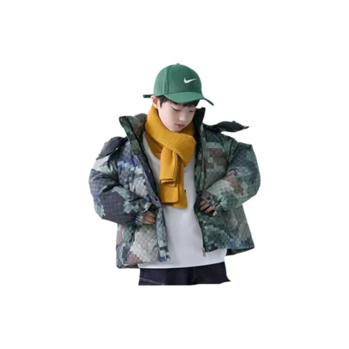 M JBABY Клетчатый Зеленый Школьный возраст Топы