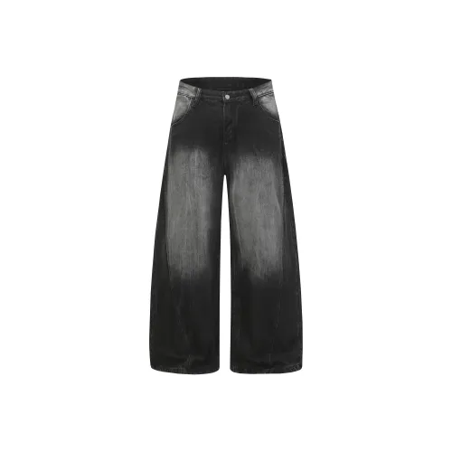 HOKLV Черные Унисекс Джинсы