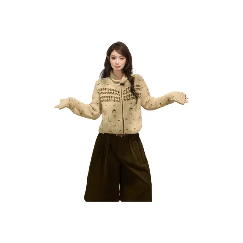 YICHAI Fair Остров Пальто Женские Трикотаж