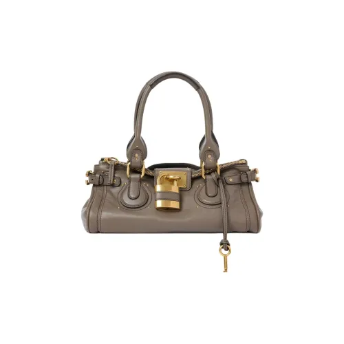 Chloe Коровья кожа Сумка Женская Фланель Серый