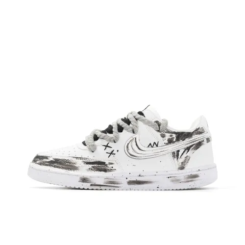 Nike Court Vision 1 Laimi Square Box Cloud Ink Trace Abrasion Resistant Low Top Skateboard Shoes Men's