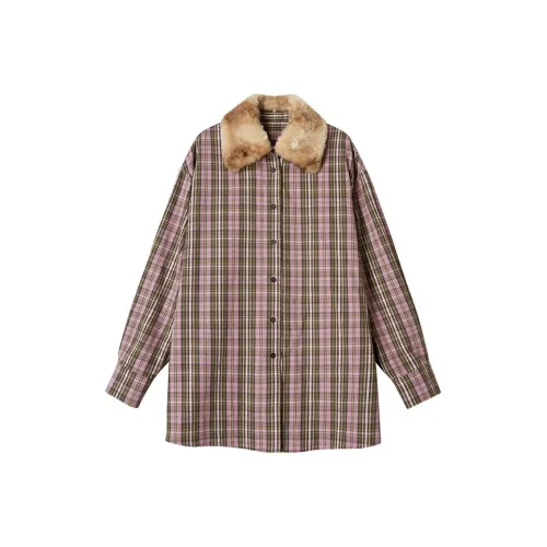 UENA Розовая Клетка В наличии Женские Рубашки