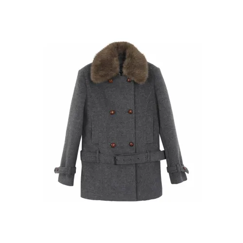 GRAYISMOON Серый Женский Пальто