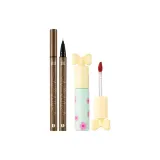 Кисть для подводки глаз Pen Черный *1 + Жидкая помада AO5# Rum Ликер *1