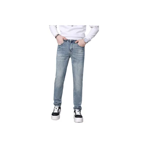 CHAOZHANGGUI Синий Мужской Джинсы