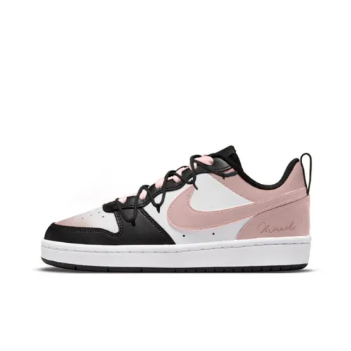 Nike Court Borough Грязно-розовый Misty Остров Низкий Топ Детские Скейтбординги Черный Подростки