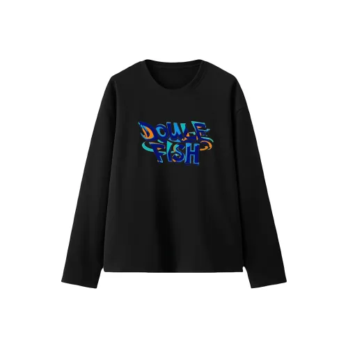 Двойная рыба Унисекс T-рубашки