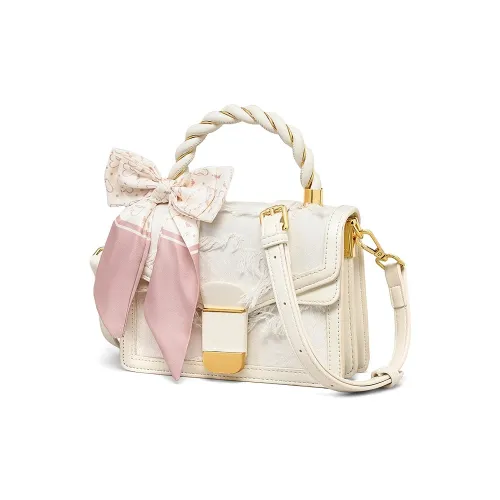 MILLIE'S Ткань Синтетическая кожа Ручная сумка Сумка через плечо Обычная Женская Белая