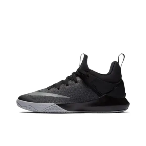 Nike Zoom Shift Амортизация Slip-resistant Низкий Топ Винтажные Баскетбольные Кроссовки Мужские Черные Серые