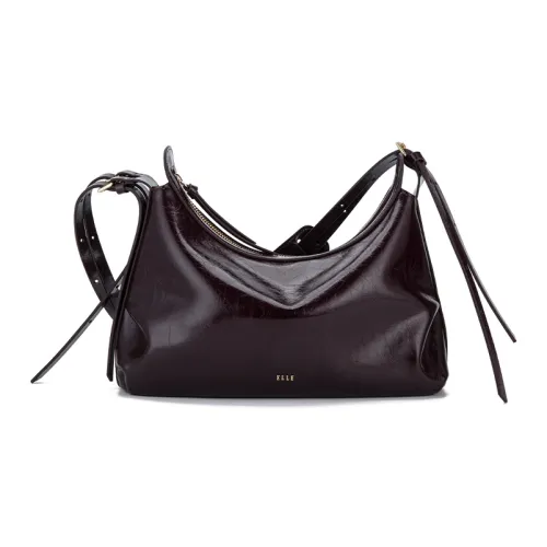 ELLE Сумка через плечо из коровьей кожи с синтетической кожей стандартная женская бордовый черный