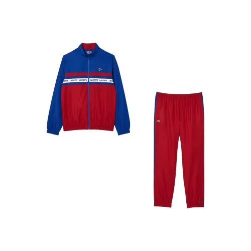 LACOSTE Collaboration IS4 Морской синий Бордоский красный Мужские теннисные костюмы