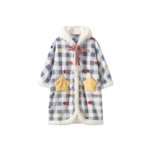 YUNPO Розовый Школьный возраст Домашние халаты