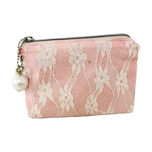 JIABITU Cute Makeup Bag New Arrival Korean Style Lace Bowknot Large Capacity Coin Purse Storage Bags