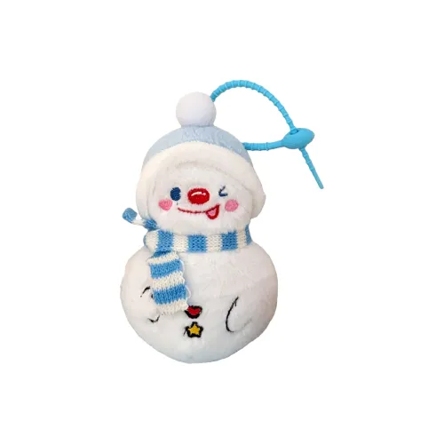 MENGXIAOZAI Зимний Милый Снеговик Кукла Украшение Плюшевый Брелок 14 см Длина Тела