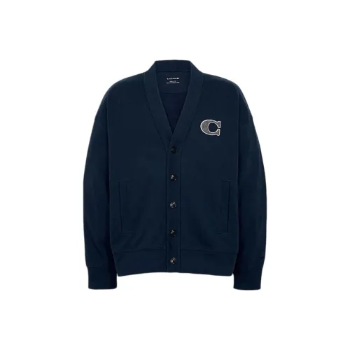 COACH Темно-синие мужские свитеры