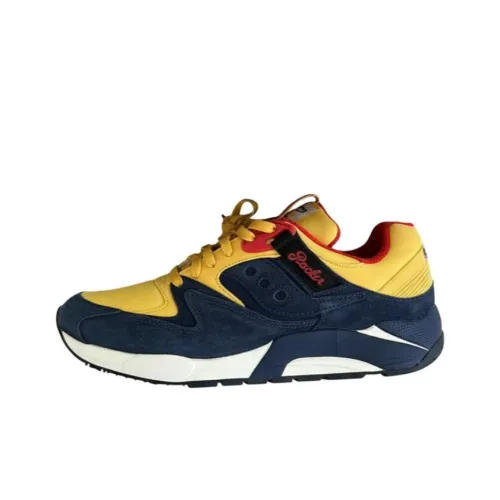 Just BLAZE X Packer Обувь x Saucony Grid 9000 Беговые кроссовки Мужской Синий Желтый