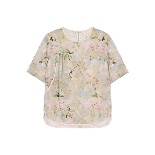 GZQJ Зеленые Женские T-рубашки