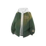 Армейский зеленый [8870 Куртка] (В комплекте с высококачественным тяжелым бело-серым свитшотом с фотокемией)