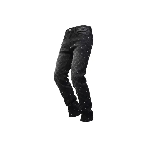 GDRG Черный Серый Цвет Унисекс Джинсы