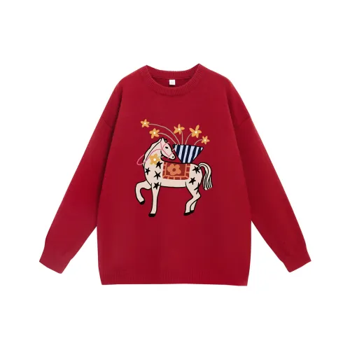 TWEE OKAY Бургунди Унисекс Свитера