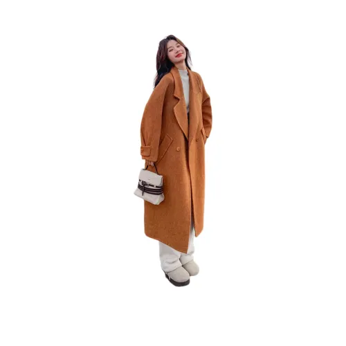 LAOYECHE Оранжевое Женское Пальто