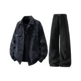 Чёрная куртка + чёрные штаны