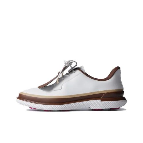 GFORE Tuxedo GALLIVAN2R Износостойкая и Водонепроницаемая Низкая Обувь для гольфа Женская Белая Коричневая