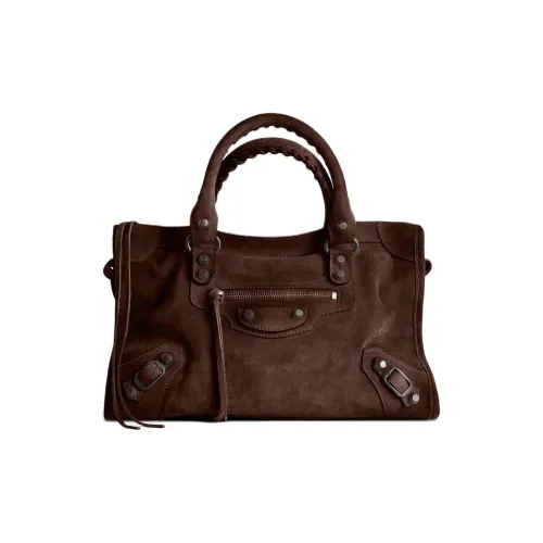 Balenciaga Le City Телячья кожа Сумка Маленькая Женская Кофейного цвета