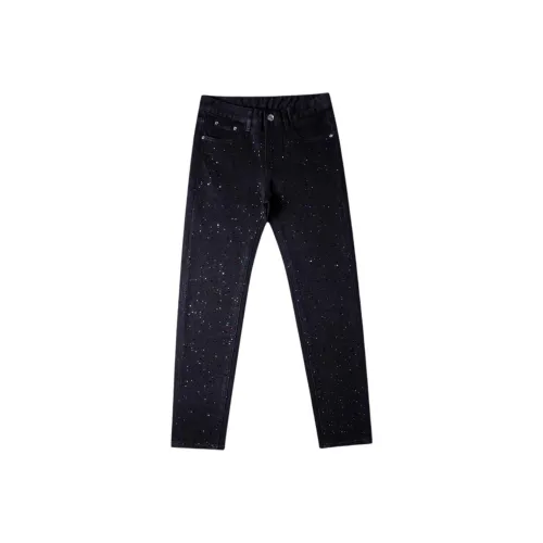 JIKENDI Мужские черные джинсы