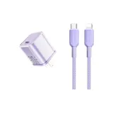 Послесвечение Фиолетовый [8-14 Комплект] Быстродействующий Зарядный Кабель 30W + 1,2м Кабель для зарядки с тканью вязаной PD