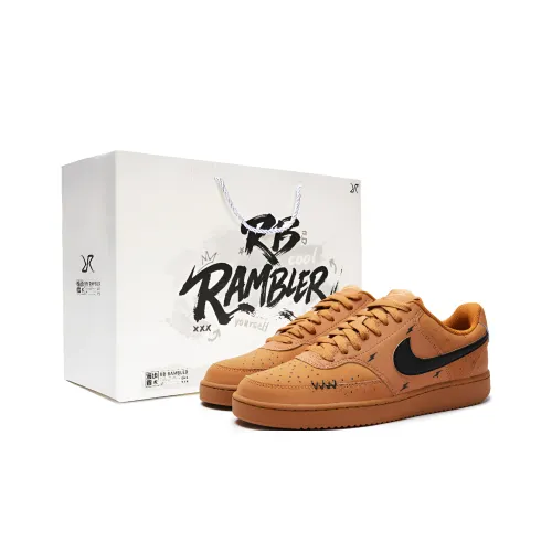 Nike Court Vision 1 Устойчивые к истиранию низкие скейтборд-кроссовки унисекс коричневые