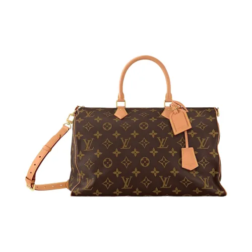 LOUIS VUITTON Speedy Покрытый холст Pillow Bag Сумка через плечо Сумка для женщин Коричневый