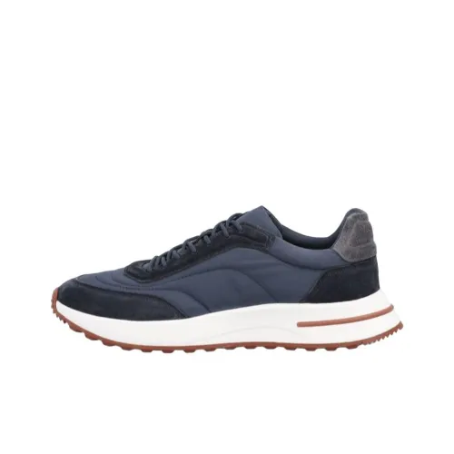 Loro Piana Устойчивый к истиранию Низкий Топ Повседневная обувь Мужская Синий Черный