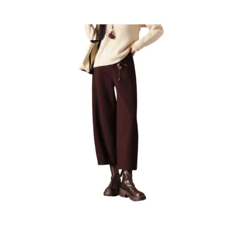 MEILANNI Рубин Красный Женские Повседневные Штаны