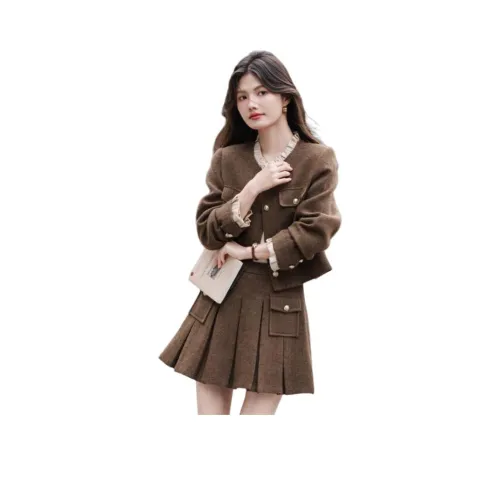 SHANGJING Кофе Женские Комплекты с Юбкой
