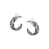 Серьги-кольца, черные, 1 пара