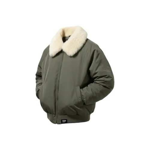 SZSX Оливково-зеленый Унисекс Пуховики