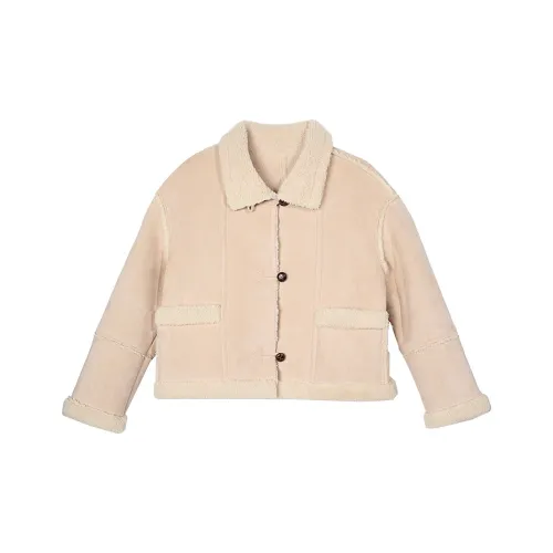 BETU Абрикос Женское Короткое Пальто