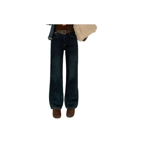 DKRVT Темно-синий [Упаковка] Женские Джинсы