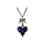 Red Heart Cross Necklace [Purple]  
Красный Крест Сердце Ожерелье [Фиолетовый]