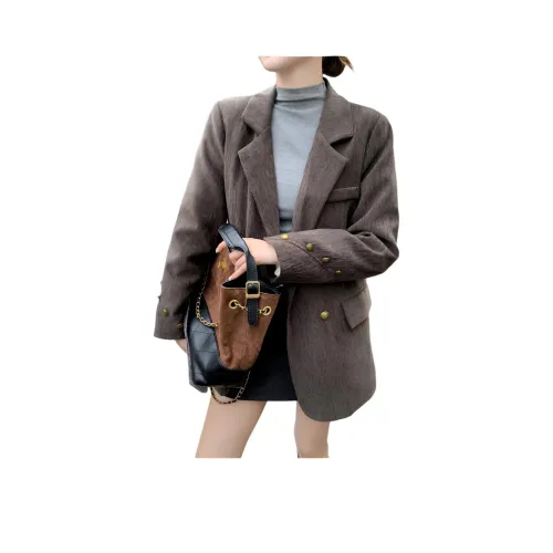 LAOYECHE Коричневый Женские Деловые Костюмы