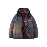 Серый с черной сеткой, капюшон