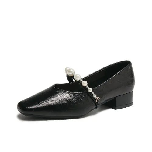 KLJK Грубый каблук Мэри Джейн туфли 3 см женские