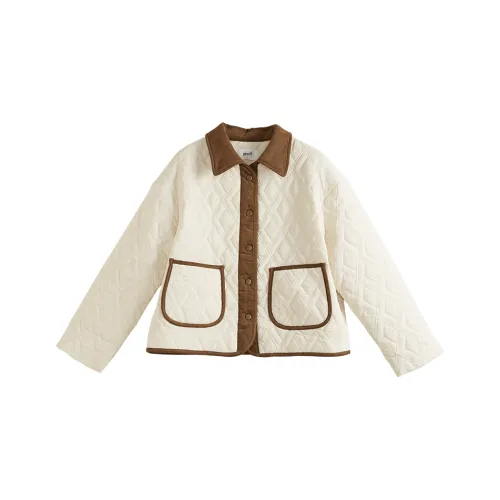 SLLSKY Бежевый Абрикос Женские Пуховики