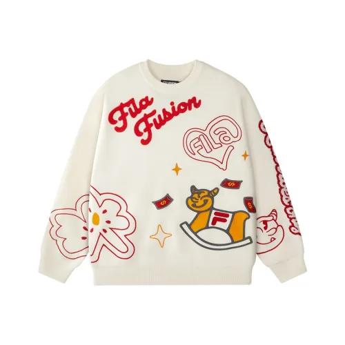 FILA FUSION FOB Ткани вязаные Трикотаж Унисекс Облачный белый