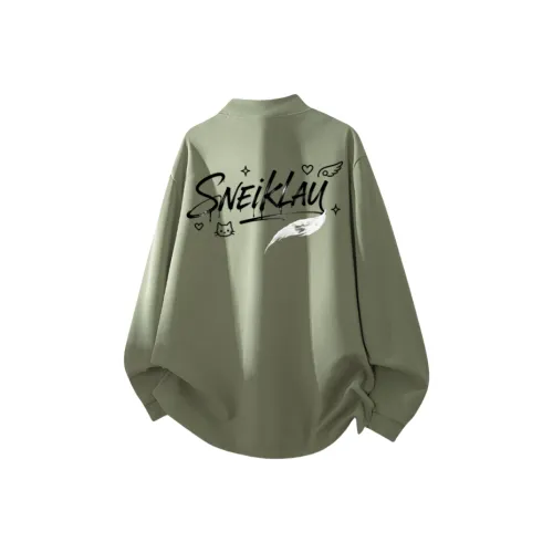 SNEIKLAU Зеленый Унисекс Свитшоты