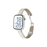 Экрю-Круглый Ласточкин хвост Зернистая кожа личи Магнитный Складной Ремень