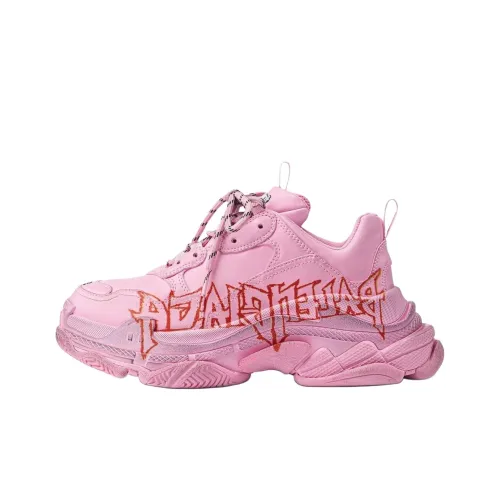 Balenciaga Triple S Low Топ Толстоподошвенные кроссовки Женские Розовый