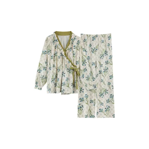MADALLO Зеленый Женский Пижамный Комплект